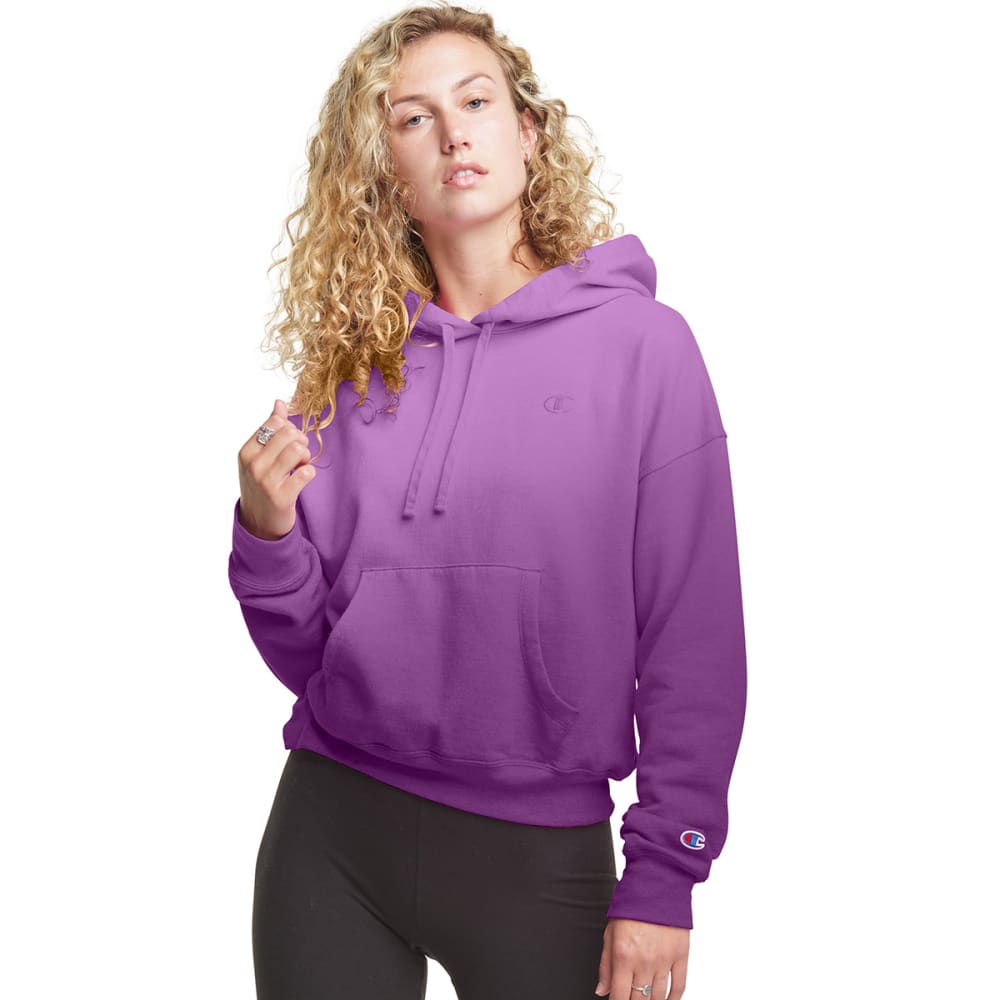 CHAMPION Women's Powerblend Ombre Cropped Hoodie S