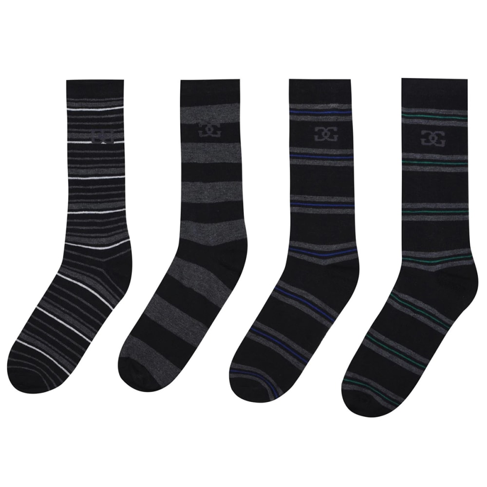 GIORGIO Men's Striped Socks, 4 Pack 8-12