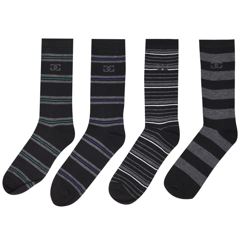 GIORGIO Men's Striped Socks, 4 Pack 13+