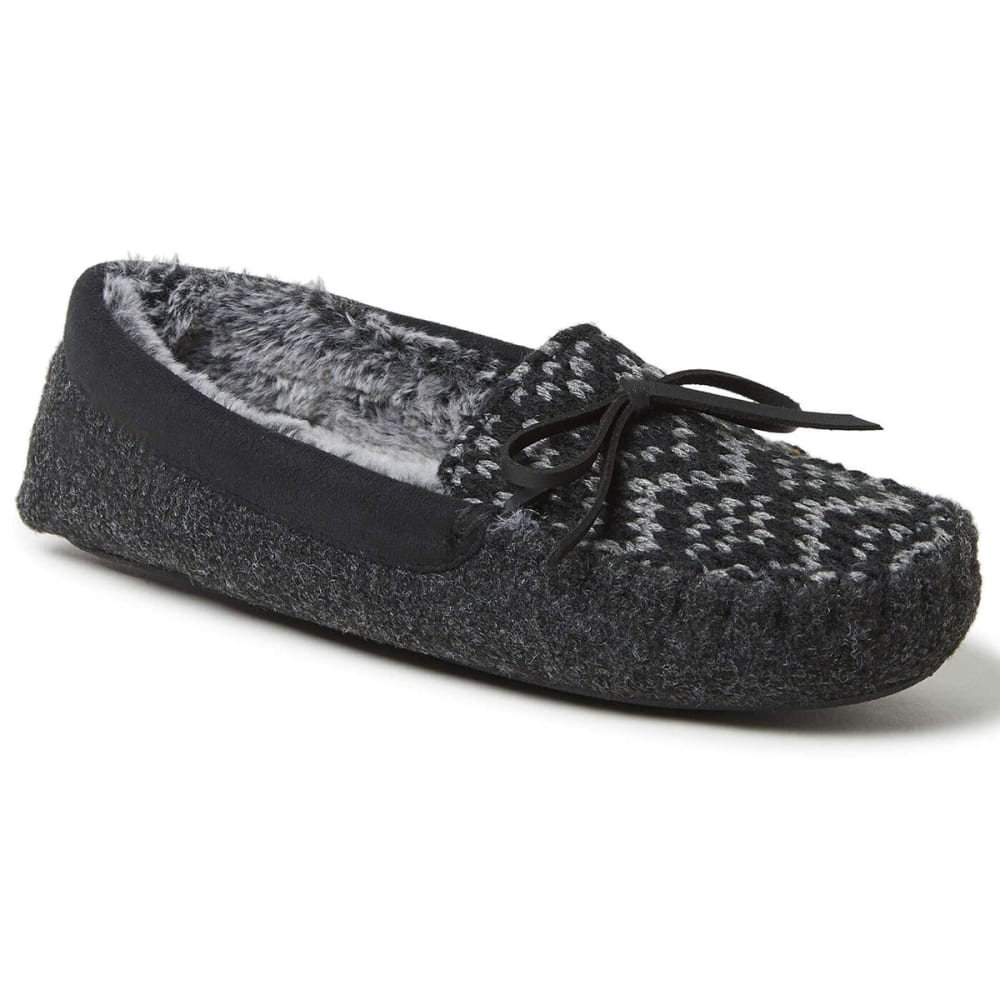 FAMOUS MAKER Women's Felted Microwool and Fairisle Knit Moccasin XL