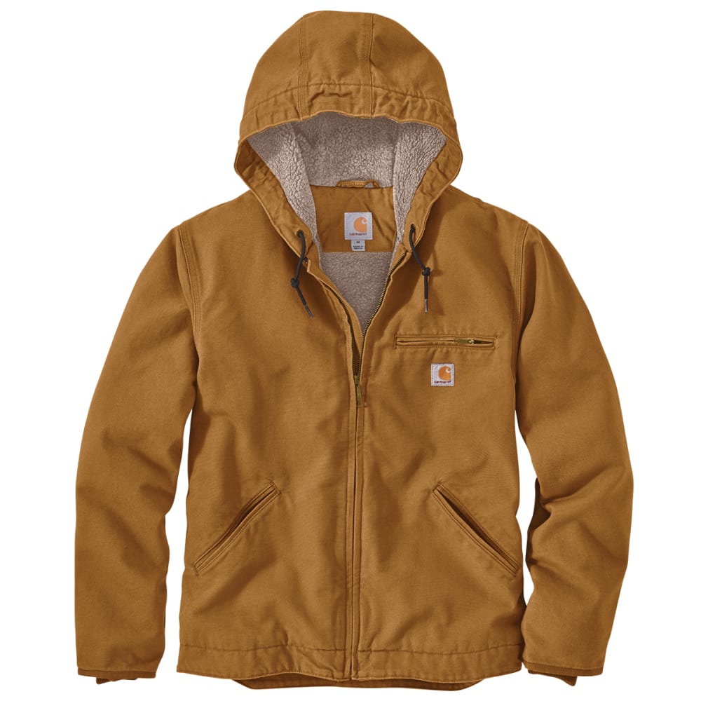 CARHARTT Men's Washed Duck Sherpa-Lined Jacket L