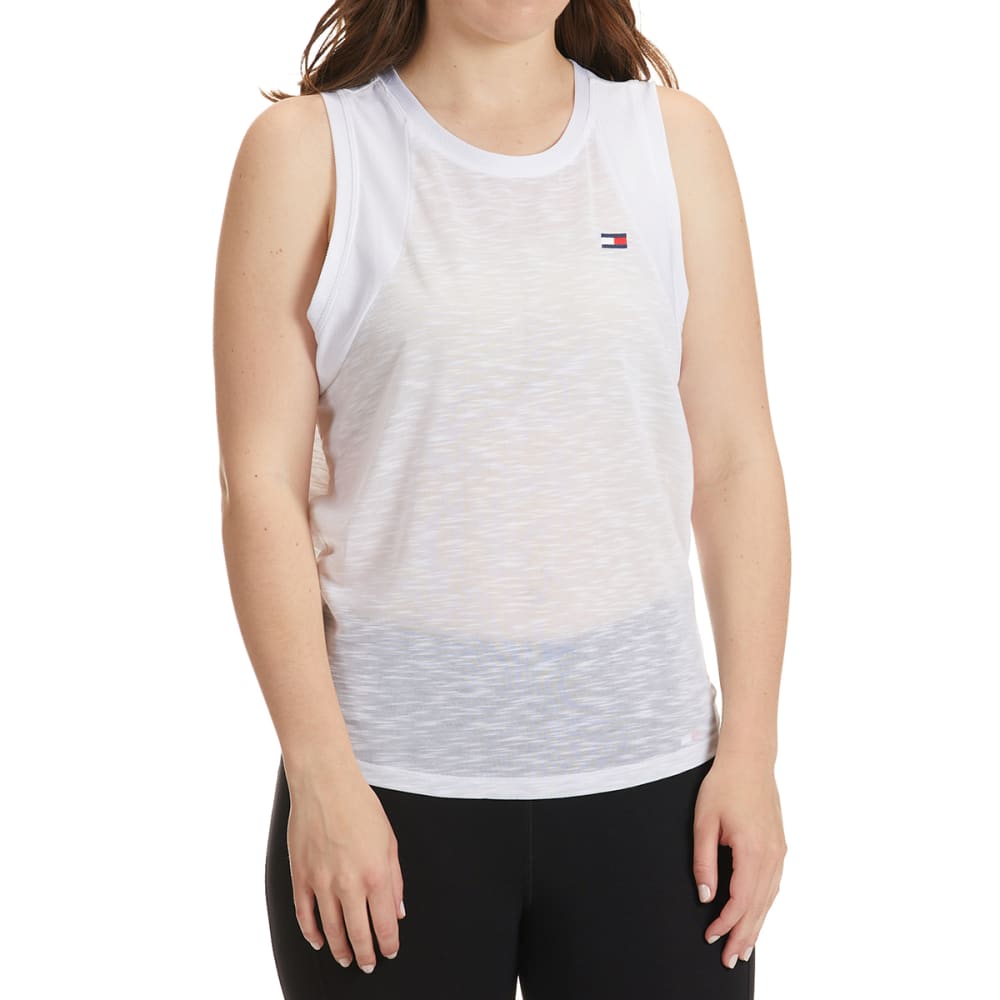 TOMMY HILFIGER SPORT Women's Racer Front Tank S