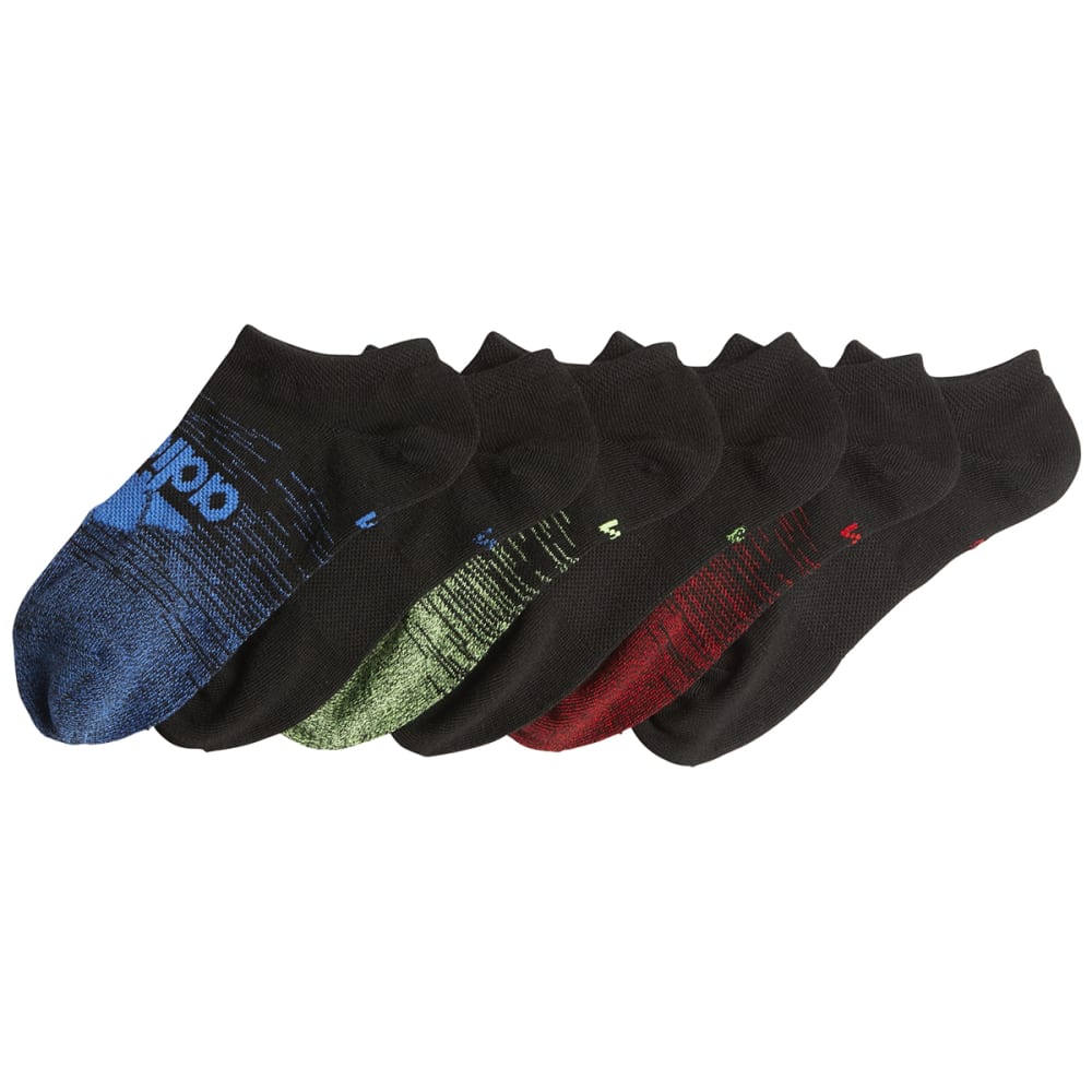 ADIDAS Boys' No Show Socks, 6 Pairs M