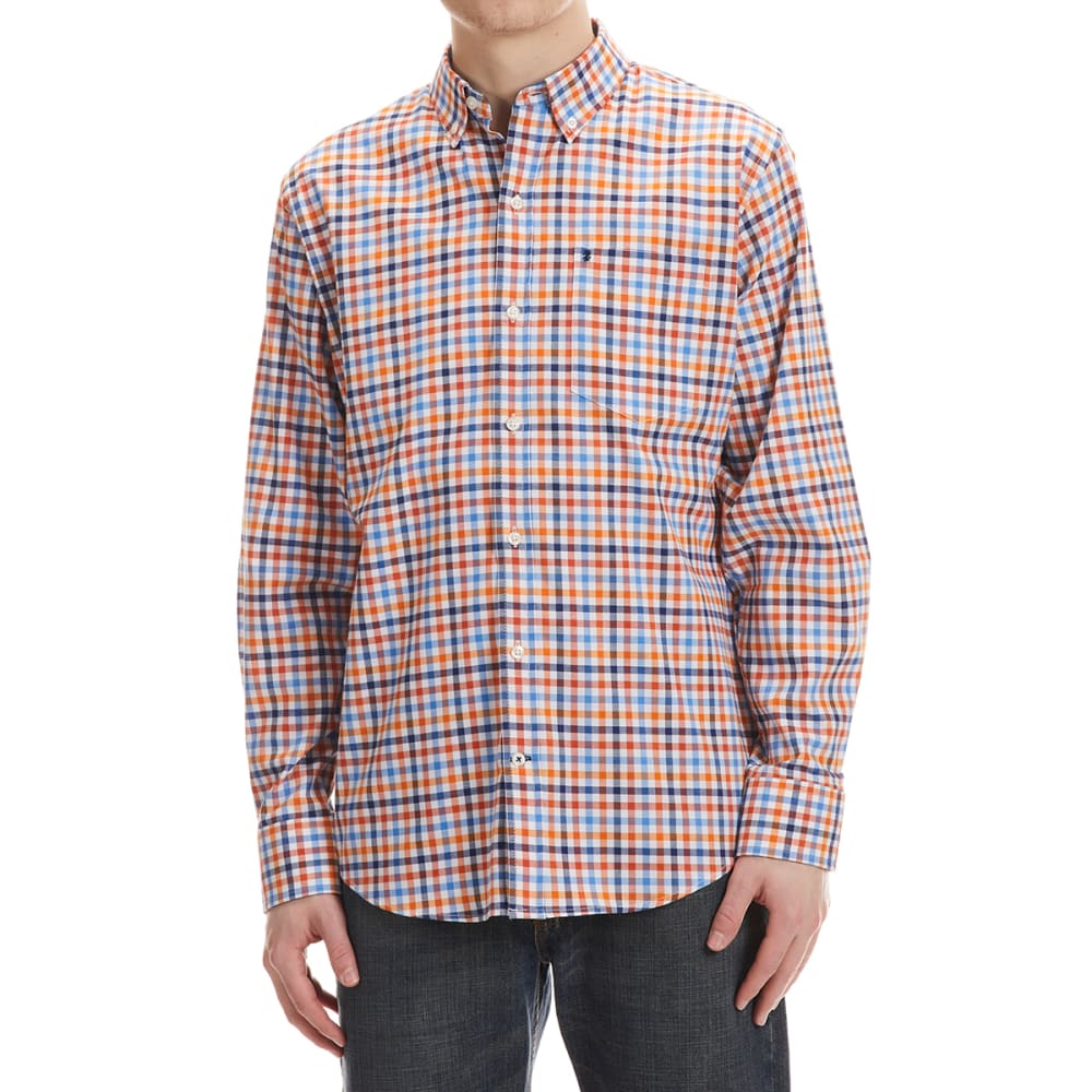 IZOD Men's Gingham Button Down Shirt L