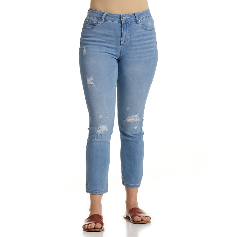 D JEANS Women's High-Waisted Recycled Wide Cuff Girlfriend Ankle Jeans -  Bob's Stores