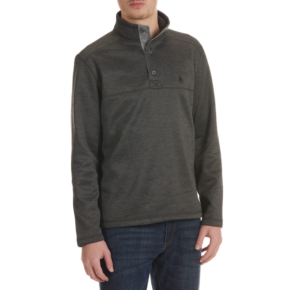 G.H. BASS Men's Sherpa Fleece Button Mock Sweater S