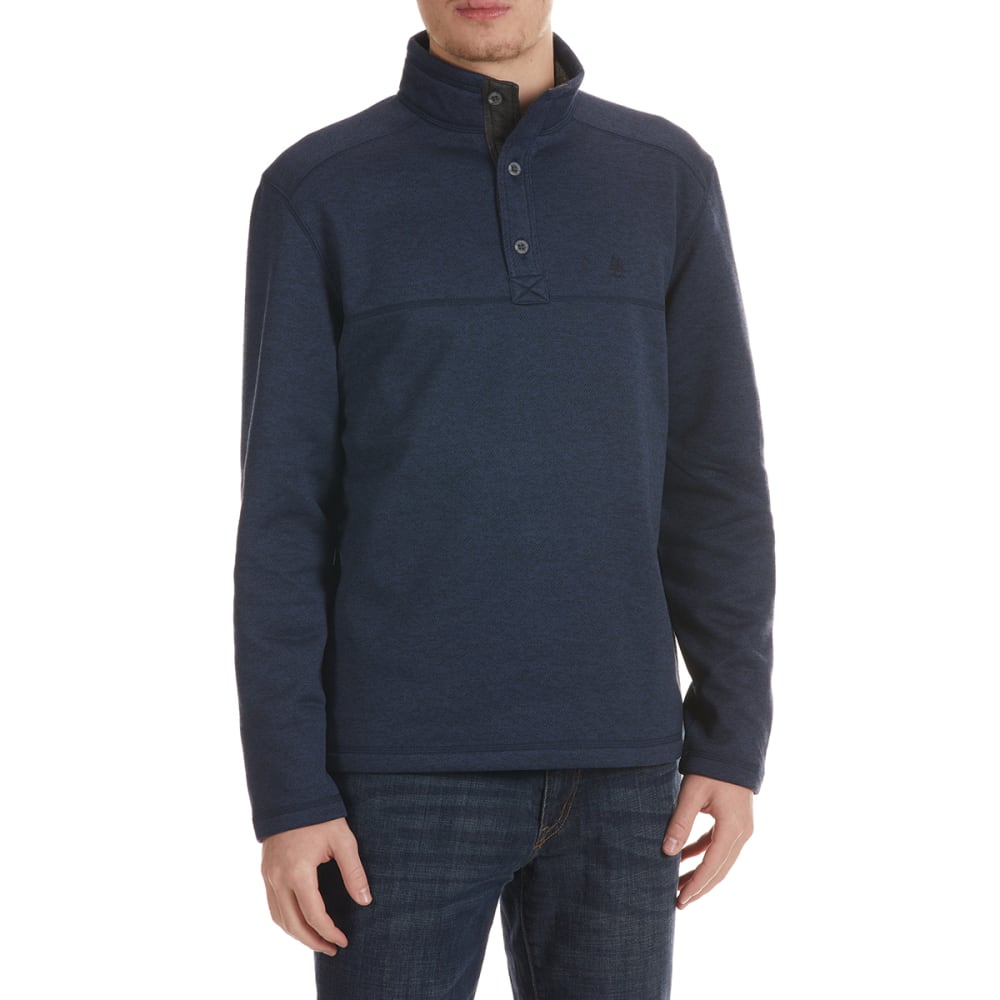 G.H. BASS Men's Sherpa Fleece Button Mock Sweater S