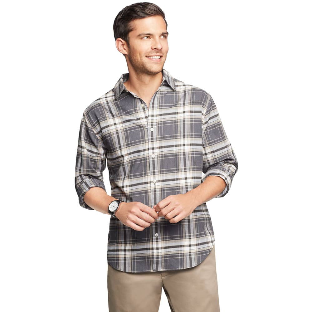 VAN HEUSEN Men's Weekend Never Tuck Twill Button-Down Shirt S