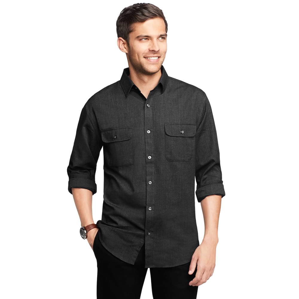 VAN HEUSEN Men's Weekend Button Down Shirt M