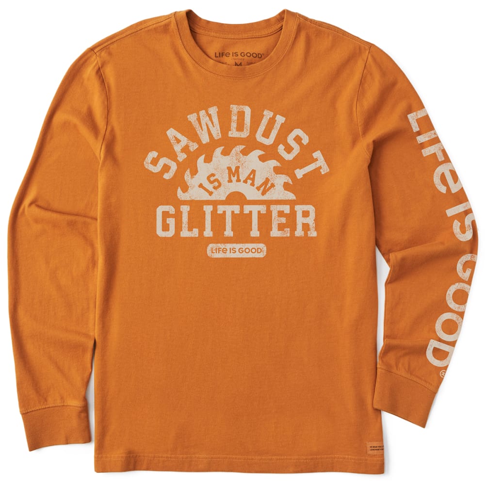 LIFE IS GOOD Men's Sawdust Is Glitter Crusher-LITE Long Sleeve Tee M