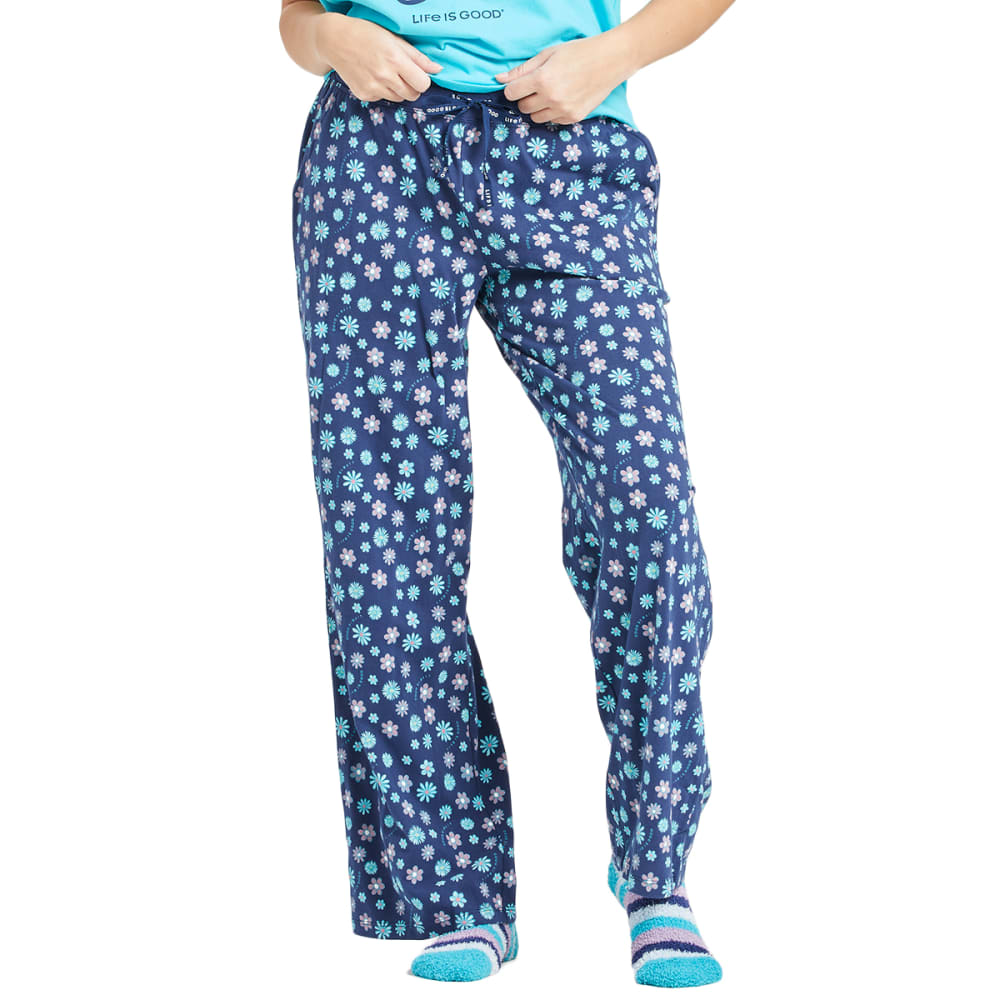 LIFE IS GOOD Women's Floral Print Snuggle Up Sleep Pant L