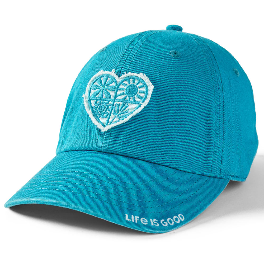 LIFE IS GOOD Women's 365 One Heart Tattered Chill Cap ONE SIZE