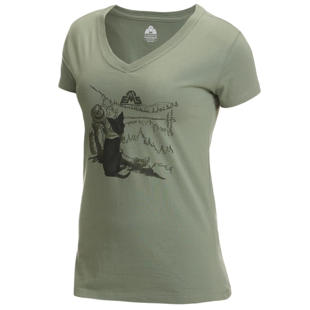 EMS Women's Girl With A View Short-Sleeve Graphic Tee XS