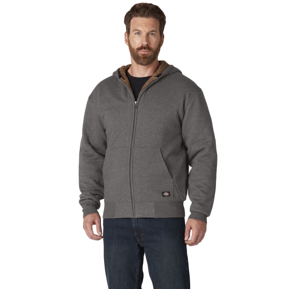 DICKIES Men's Sherpa Lined Full Zip Fleece Hoodie L