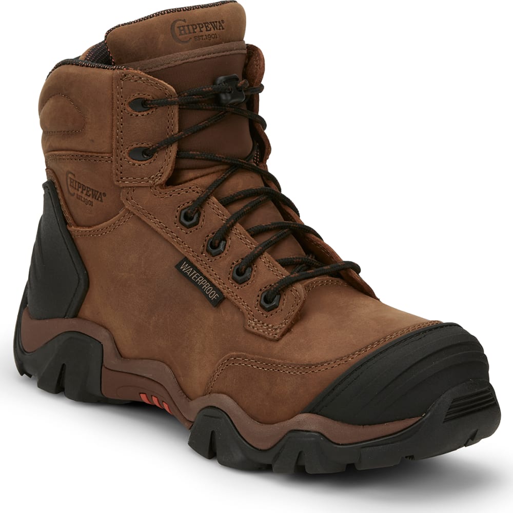 CHIPPEWA Men's 6" Waterproof Nano Comp Toe Hiking Boots, Wide 8