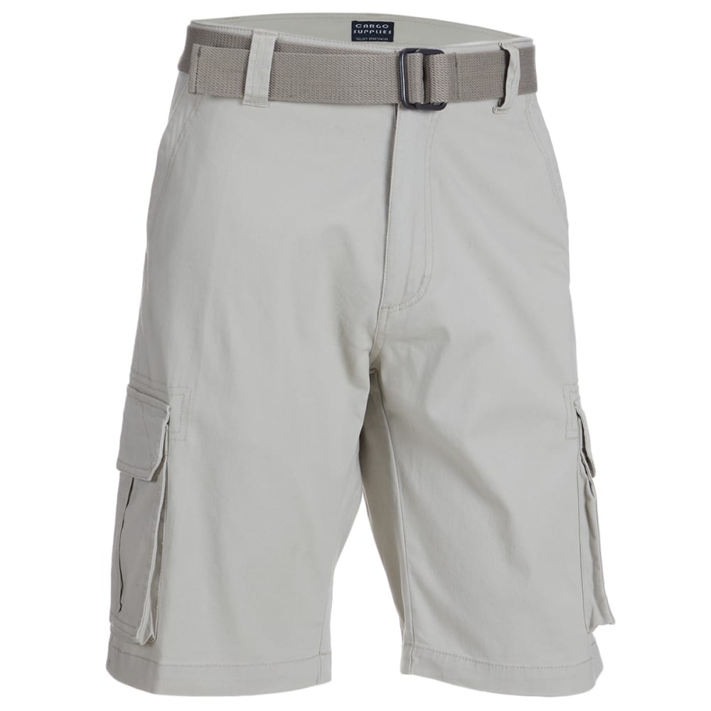 CARGO SUPPLIES Men's Belted Cargo Shorts 30
