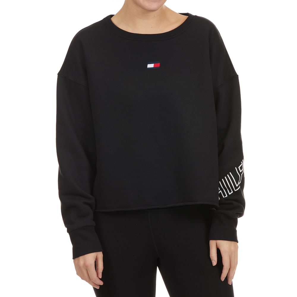 TOMMY HILFIGER SPORT Women's Cropped Boyfriend Crew S
