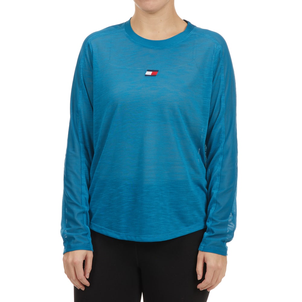 TOMMY HILFIGER SPORT Women's Long Sleeve Crewneck Tee S