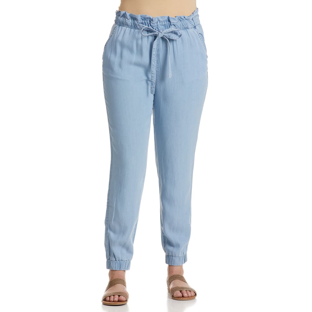 BLUE SPICE Juniors' High Waisted Paperbag Jogger S