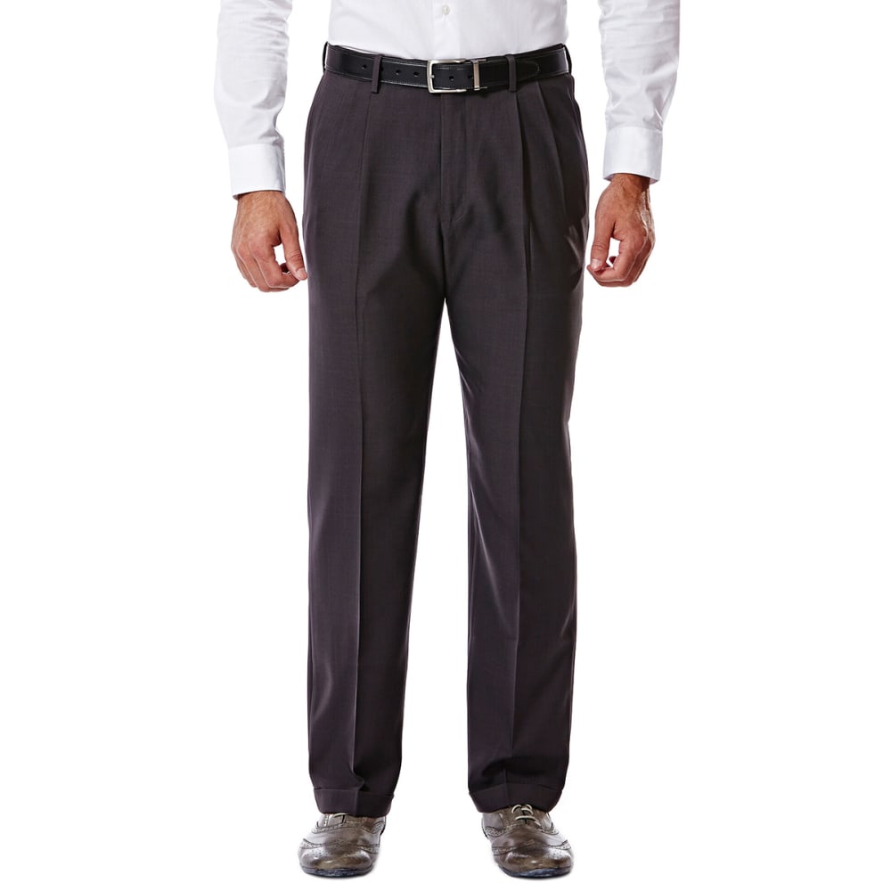 HAGGAR Men's E-CLO Stria Dress Pant 32/30