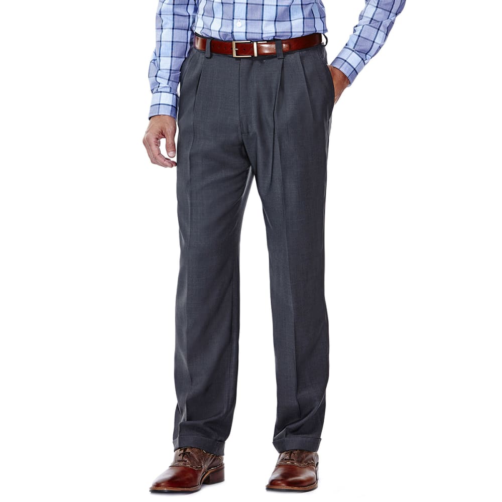 HAGGAR Men's E-CLO Stria Dress Pant 32/30