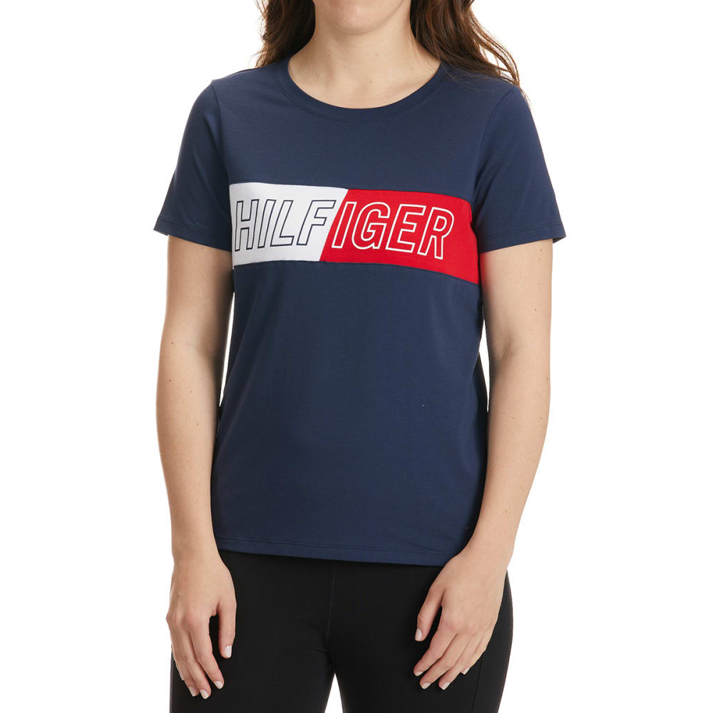 TOMMY HILFIGER Women's Crew Neck Short Sleeve Tee S