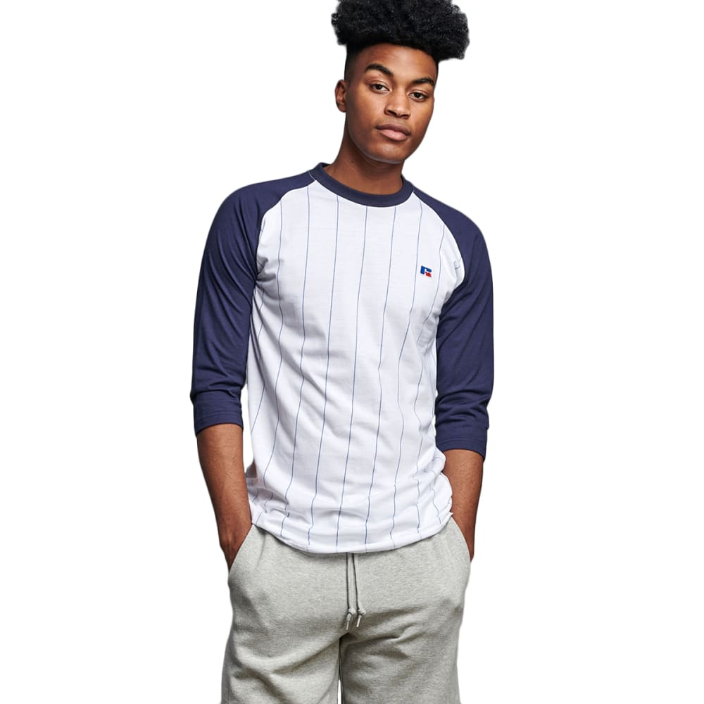 RUSSELL Men's Classic 3/4-Sleeve Baseball Tee S