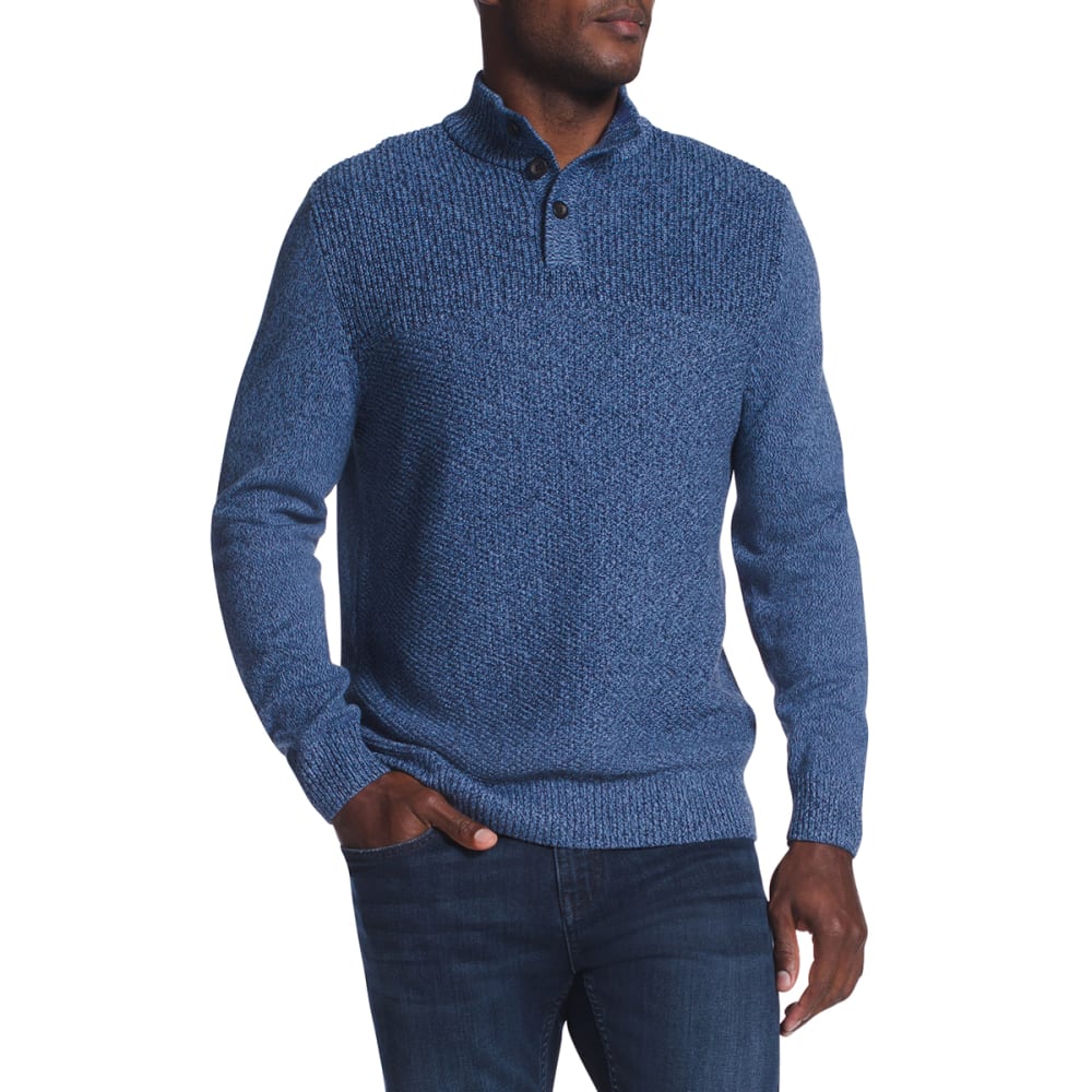 CHAPS Men's Classic Fit Button Mock Neck Sweater - Bob’s Stores