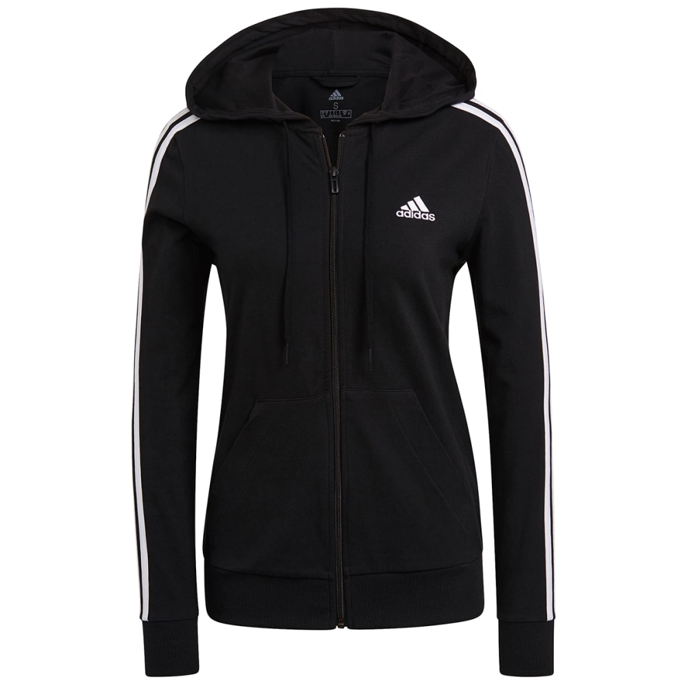 ADIDAS Women's Essentials 3-Stripe Full Zip Hoodie XS
