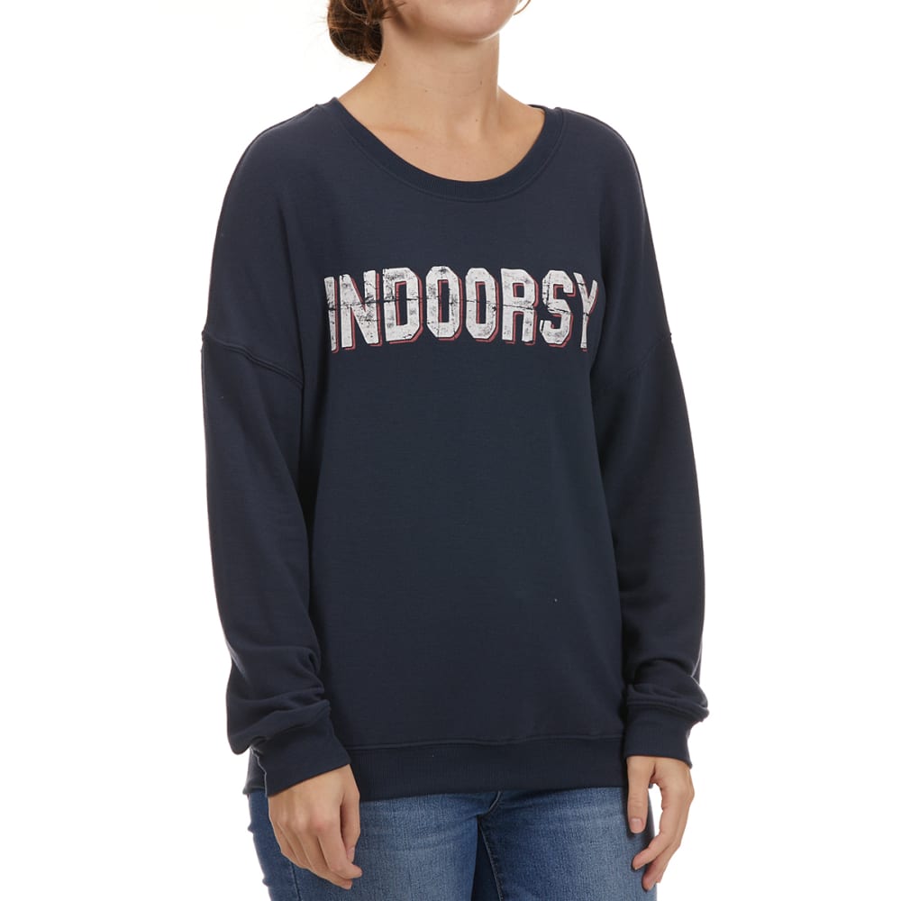 ZOE & LIV Juniors' Crewneck Graphic Pullover M