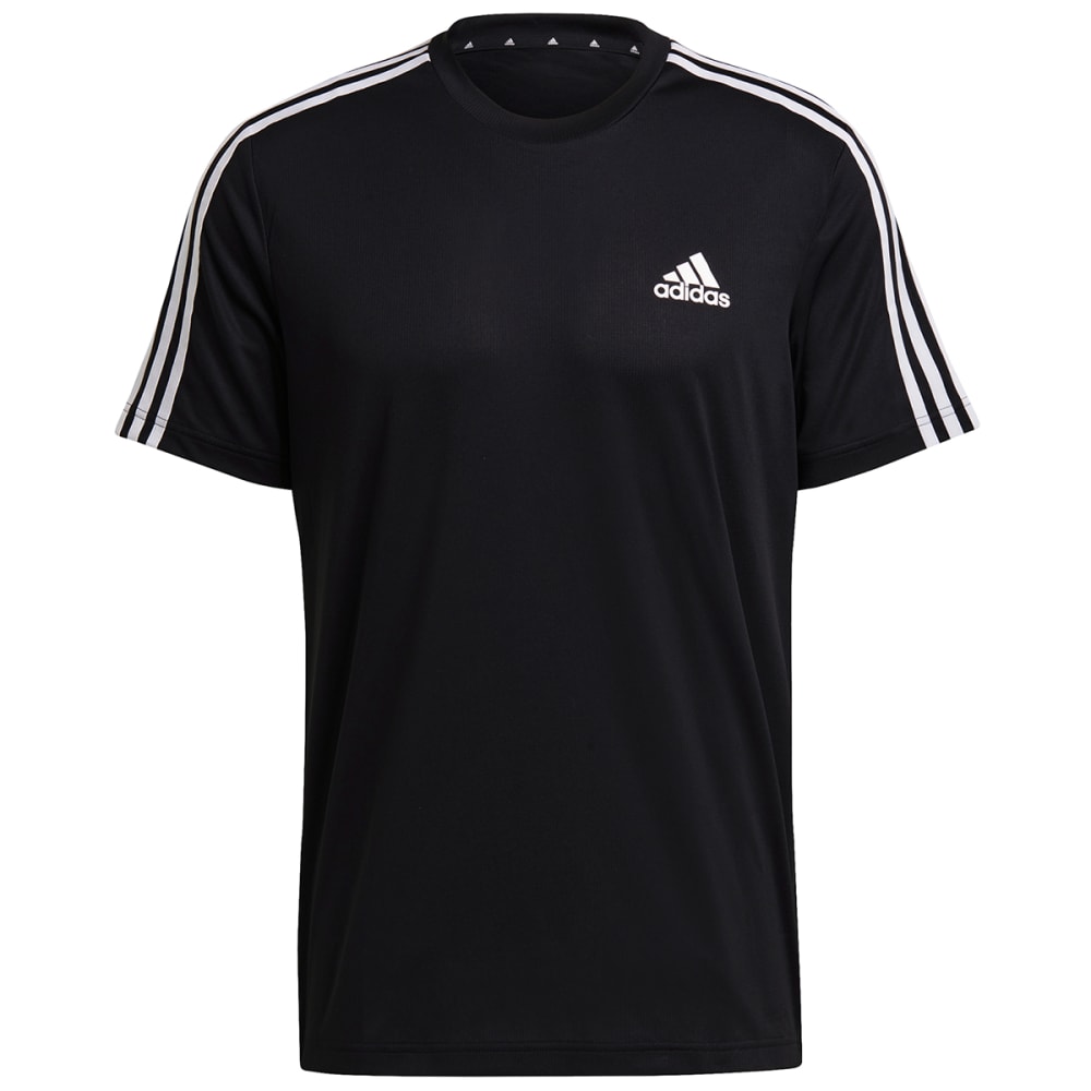 ADIDAS Men's Aeroready D2M 3-Stripe Short Sleeve Tee - Bob's Stores