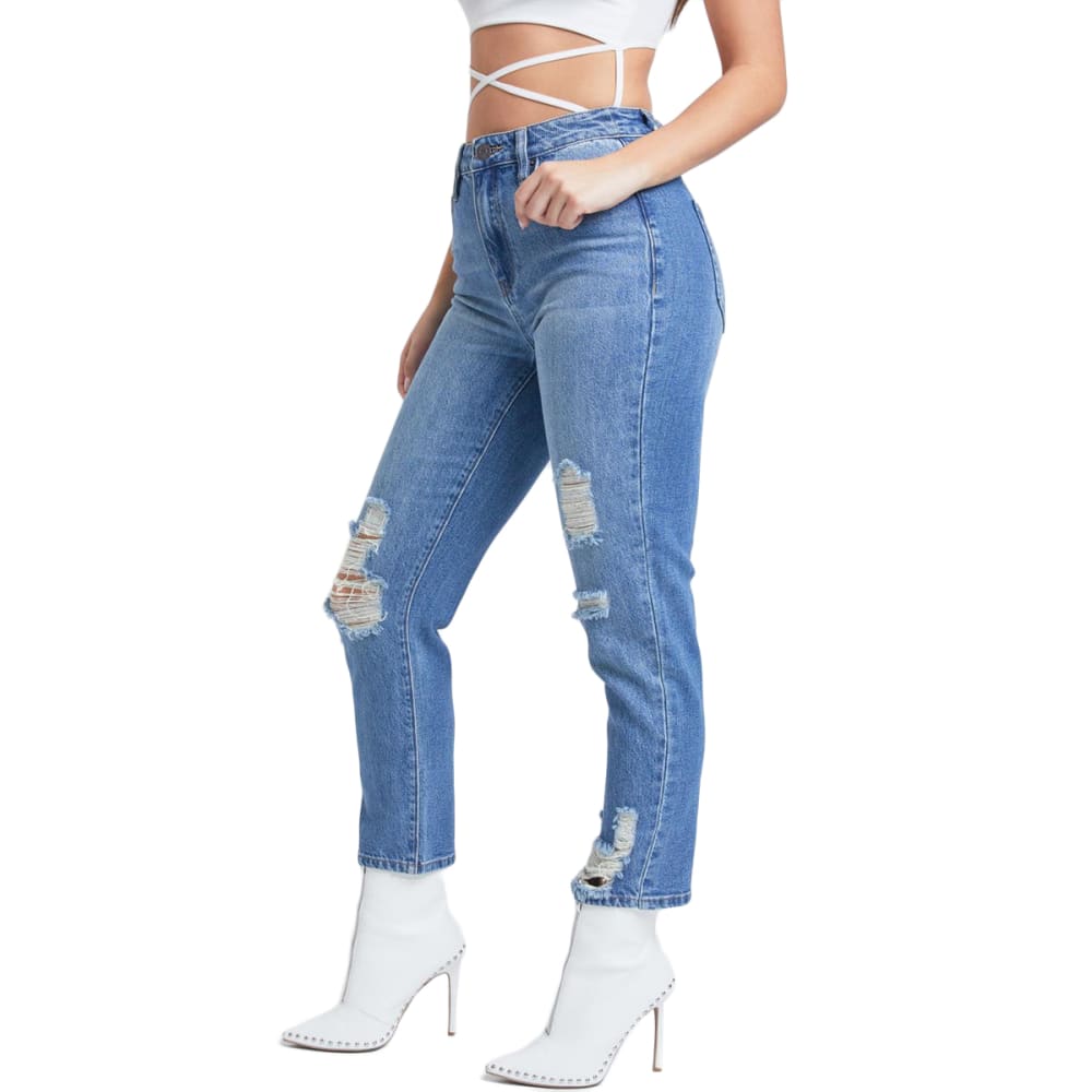 YMI Juniors' Dream Fit Mom Jeans 1