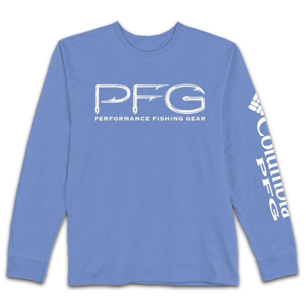 COLUMBIA Men's PFG Hooks Long Sleeve Tee S