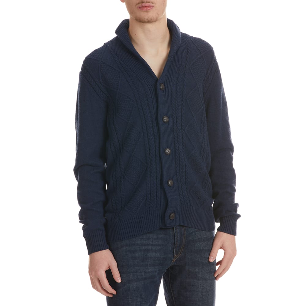 HAGGAR Men's Cable Cardigan Sweater S