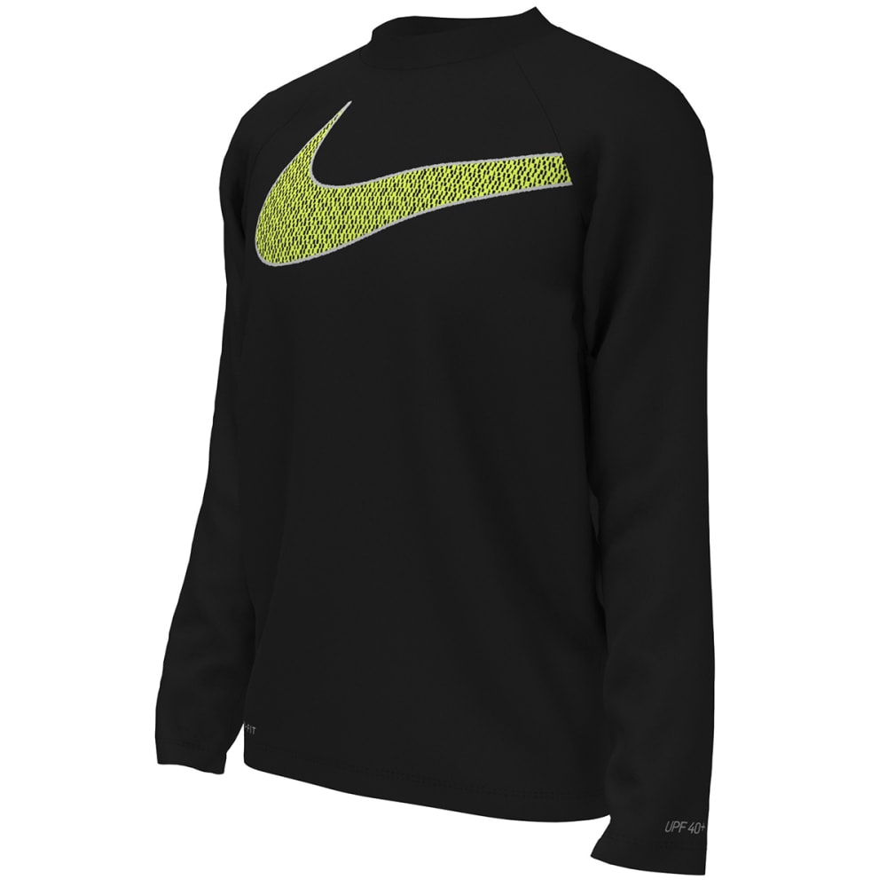 NIKE Boys' Swoosh Long-Sleeve Hydroguard Shirt S