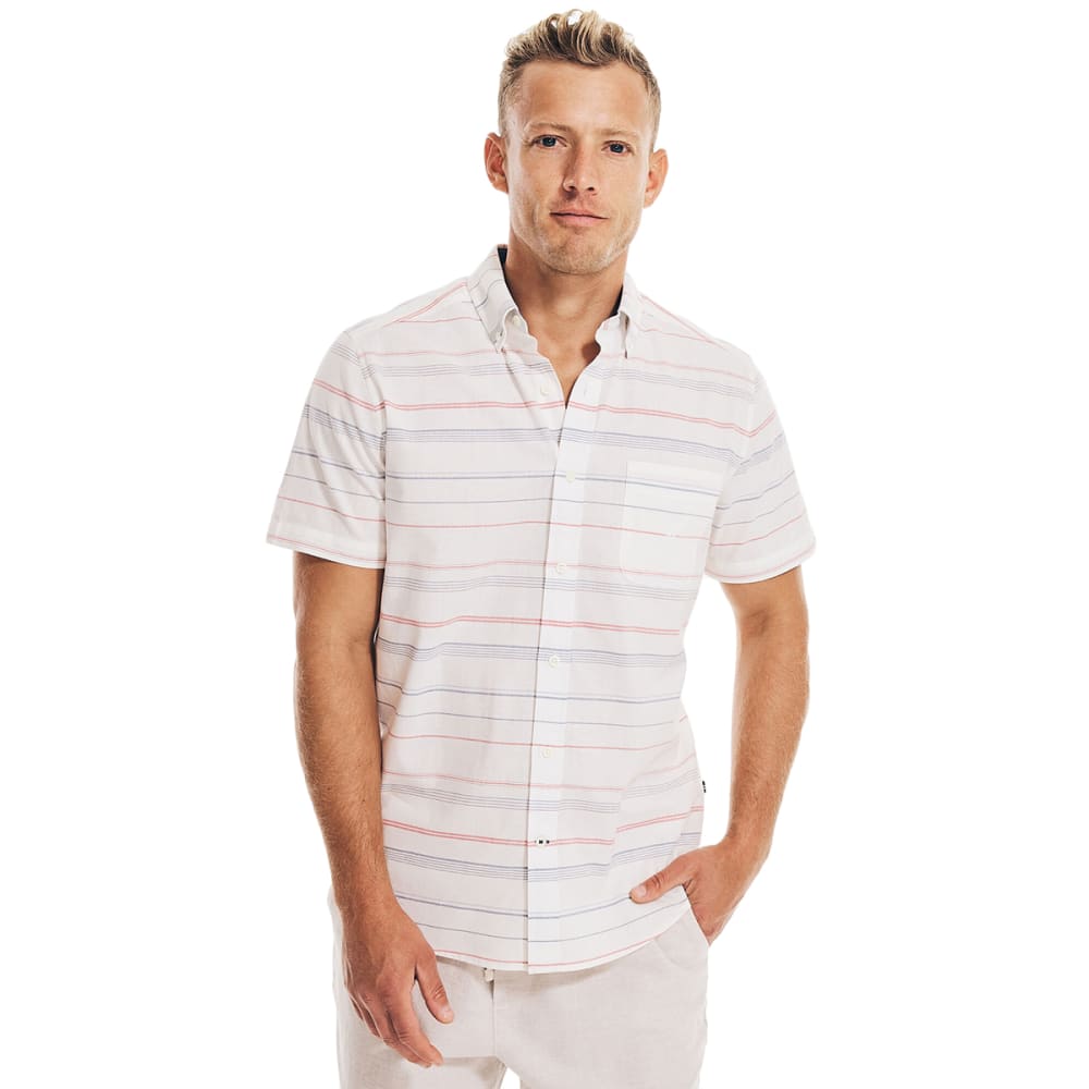 NAUTICA Men's Chambray Short-Sleeve Shirt M