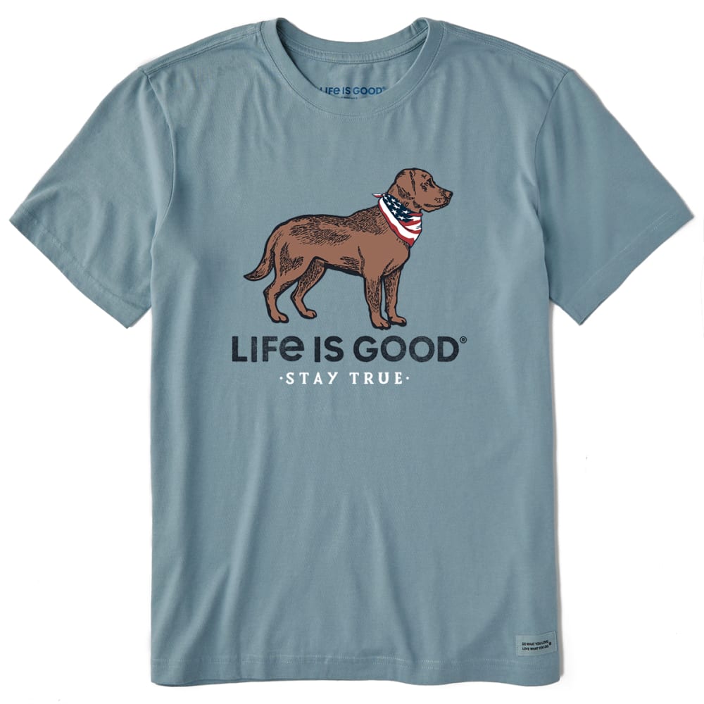 LIFE IS GOOD Men's Stay True Dog Crusher-Lite Graphic Tee L