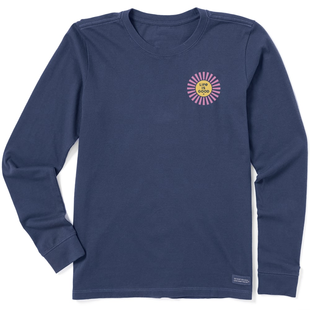 LIFE IS GOOD Women's Sunset on the Water Long Sleeve Crusher-Lite Graphic Tee L