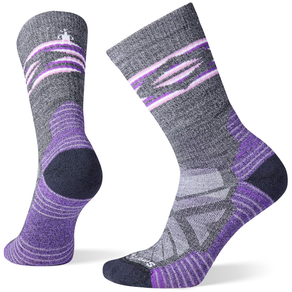 SMARTWOOL Women's Hike Light Cushion Broken Stripes Pattern Crew Socks M