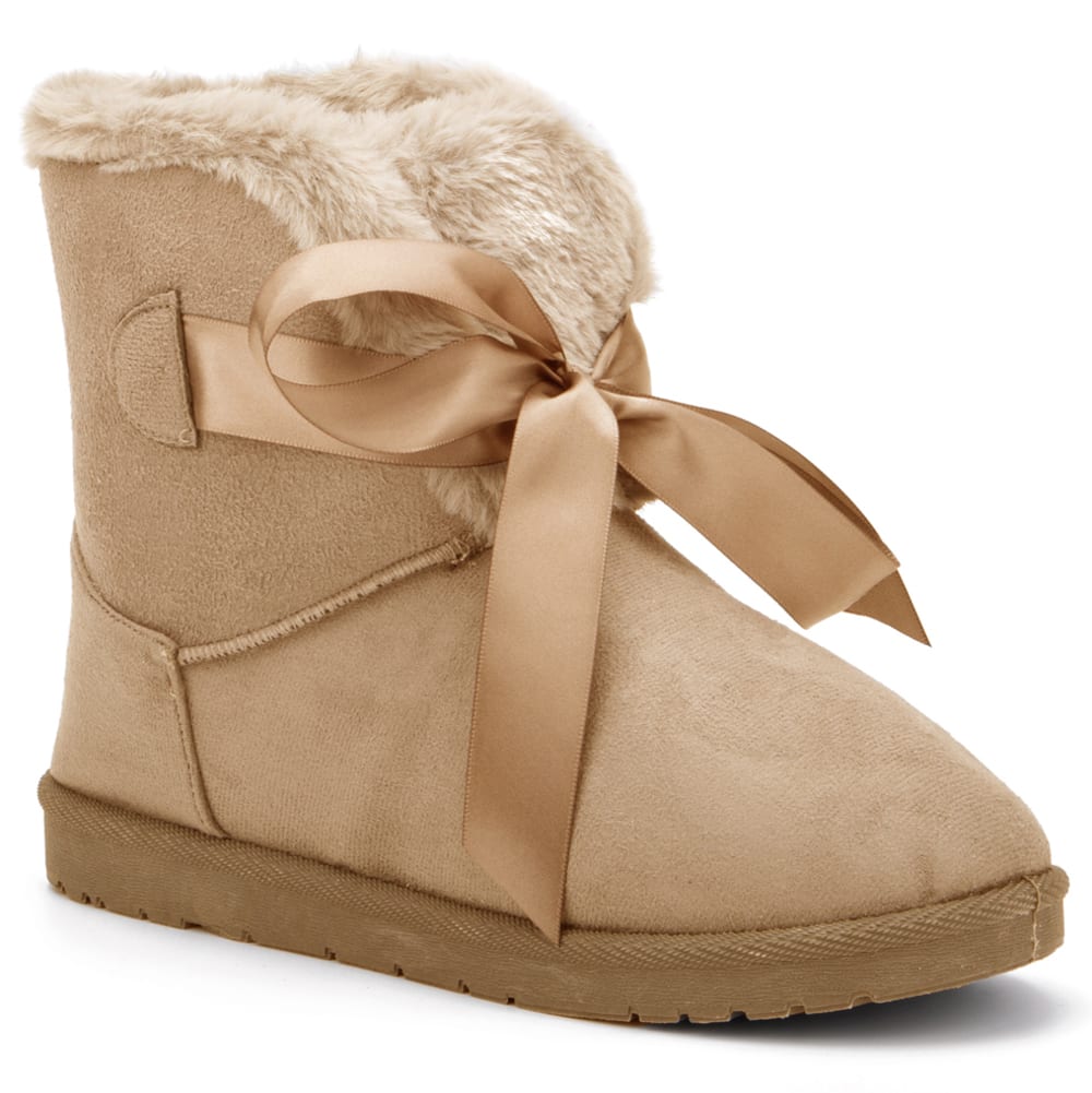 OLIVIA MILLER Women's Slip-On Shearling Boots 6