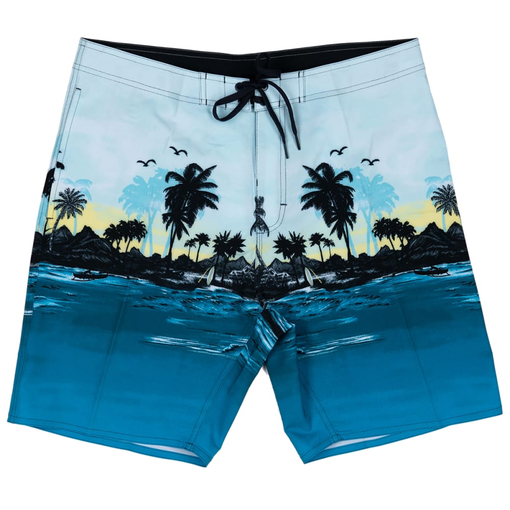 BURNSIDE Guys 19" Island Hopper Board Shorts 30