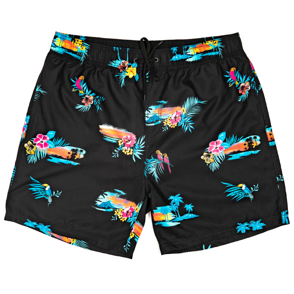 BURNSIDE Guys' 19" Parrots Board Shorts 30