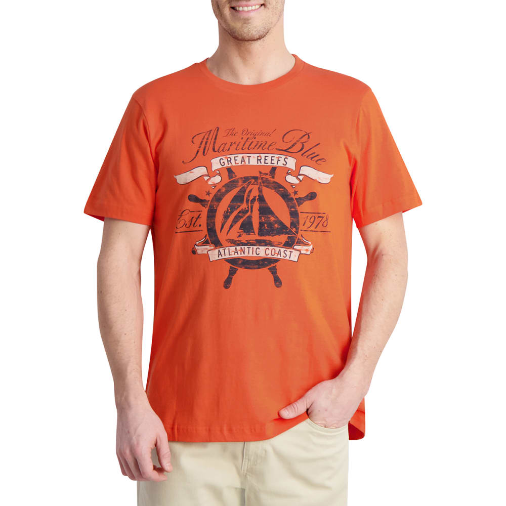 CHAPS Men's Maritime Blue Short-Sleeve Graphic Tee M
