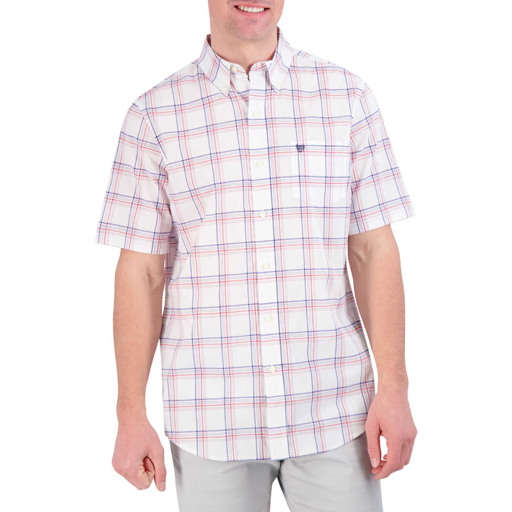 CHAPS Men's Short-Sleeve Woven Shirt S