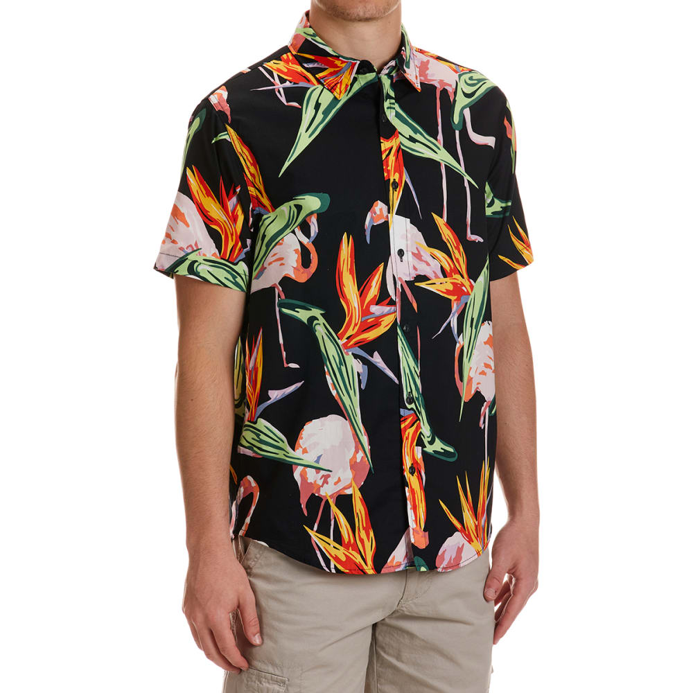 OCEAN CURRENT Young Men's Flamingo Button-Down Shirt S