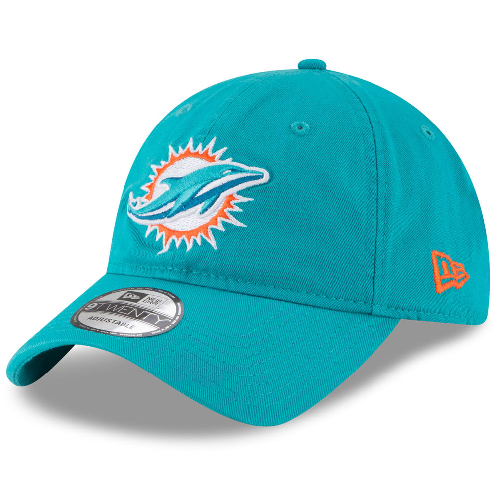 MIAMI DOLPHINS Men's New Era Core 9Twenty Adjustable Hat ONE SIZE