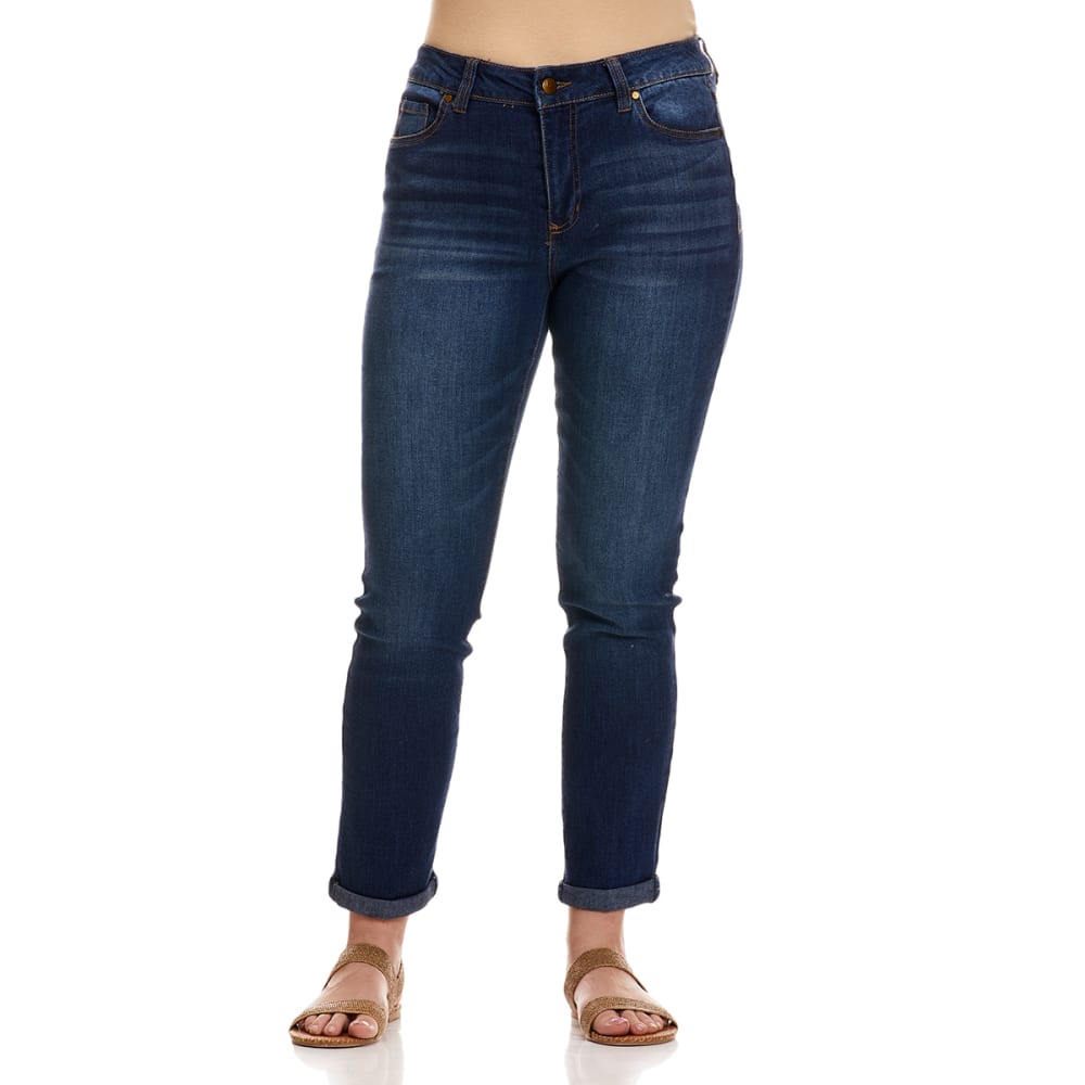 D JEANS Women's High Waist Vintage Rolled Straight Ankle Jeans 4