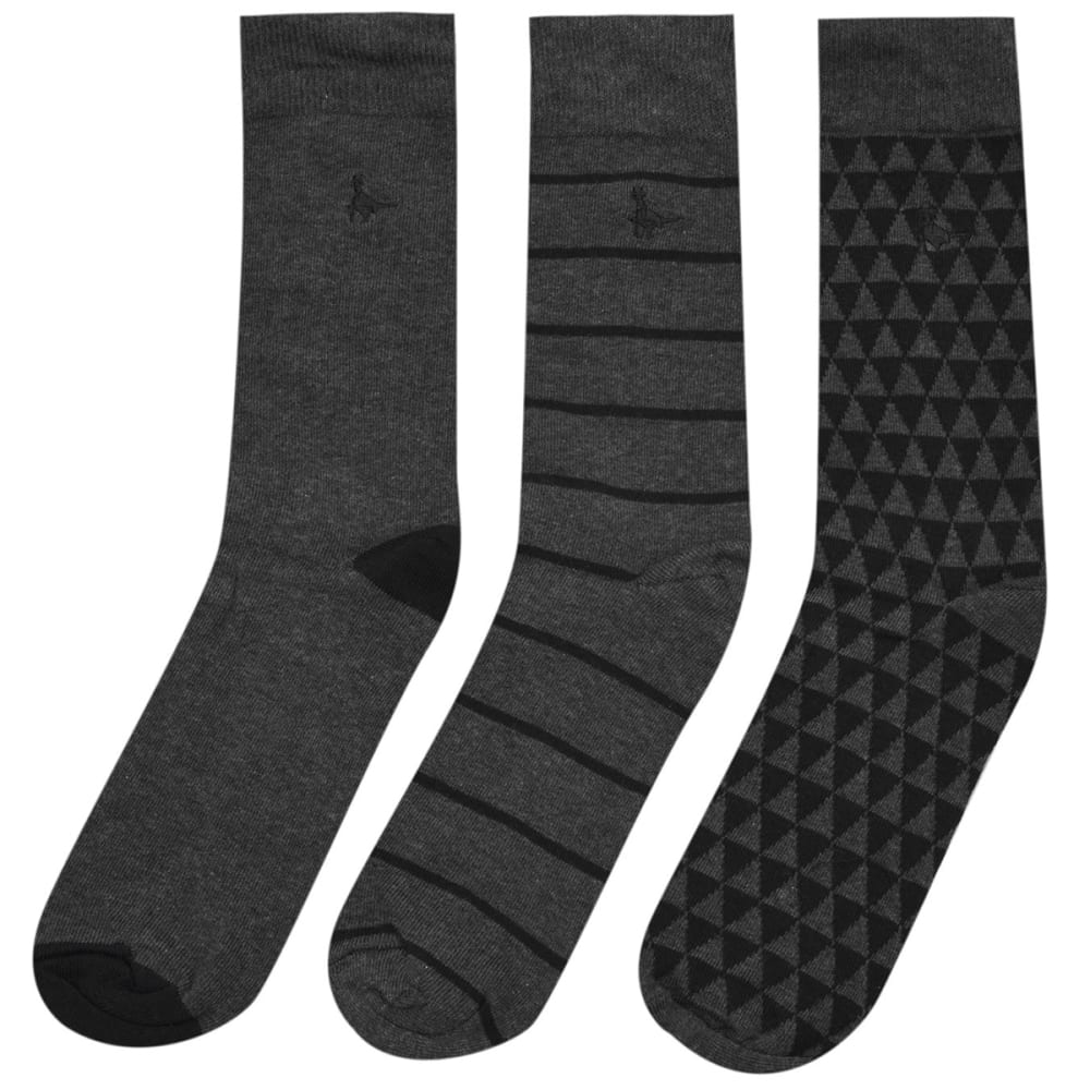 JACK WILLS Men's Wansbeck Geo Socks, 3 Pack ONESIZE