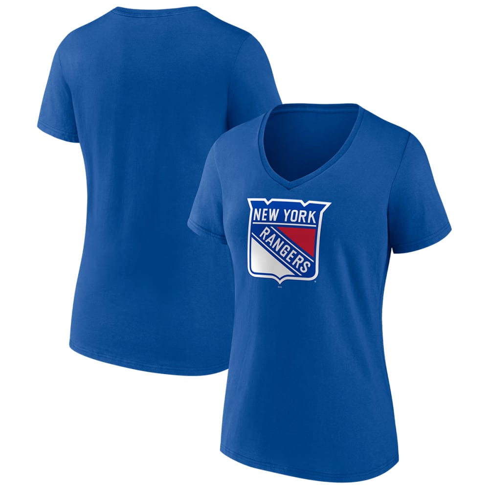 NEW YORK RANGERS Women's Fanatics Primary Logo V-Neck Tee S