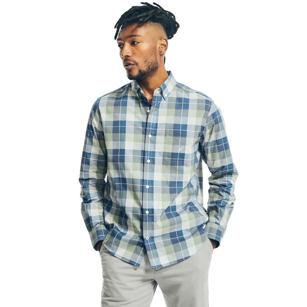NAUTICA Men's Poplin Button-Down M